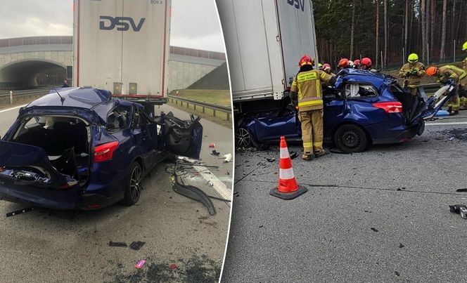 Śmiertelny wypadek na A2 pod Słubicami. 57-latek z forda wjechał pod tira [ZDJĘCIA].