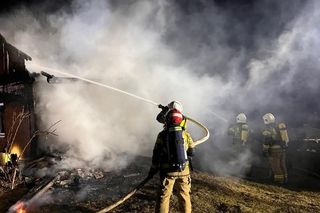 Pożar domu w Sieteszy.