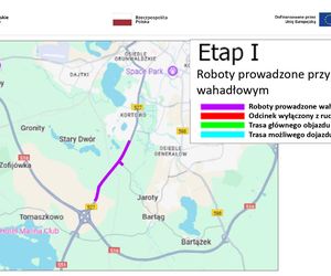 Zamknięcie wylotu z Olsztyna na Warszawę. Dobra wiadomość dla kierowców. Utrudnienia krócej niż planowano