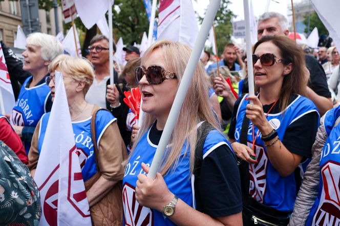 Protest nauczycieli w Warszawie (1.09.2025)