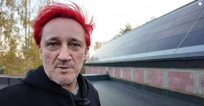 Michał Wiśniewski na budowie swojego domu