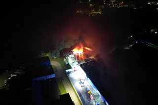 Pożar ciężarówek w Mysłowicach