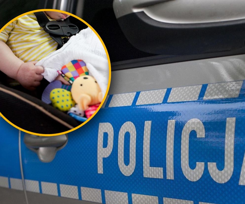 Roczna dziewczynka zatrzasnęła się w aucie