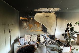 Pożar w mieszkaniu Wiktorii