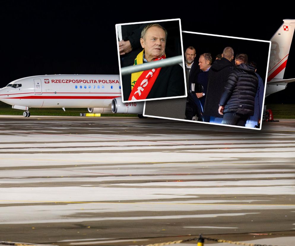 Donald Tusk przyleciał na mecz Litwa - Polska