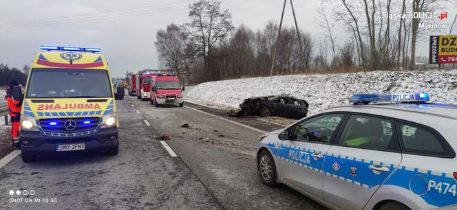 Tragiczny wypadek w Myszkowie. Pijany kierowca chciał uciec