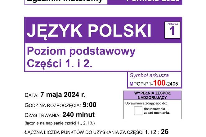 matura 2024 pp (formuła 2023) język polski