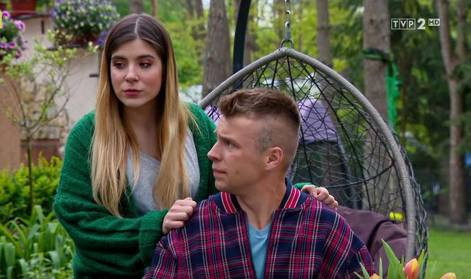 Barwy szczęścia, odc. 2124. Agata (Natalia Zambrzycka), Patryk (Konrad Skolimowski)