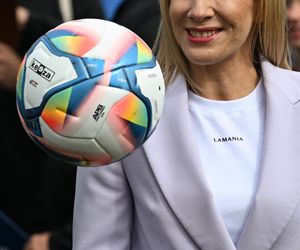 Marta Nawrocka na festiwalu piłki kobiecej