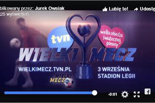 WOŚP vs TVN: BILETY na charytatywny mecz gwiazd
