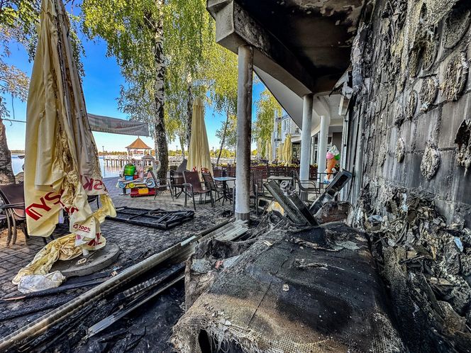 Pożar restauracji w Ostródzie. Sandacza jadł tu niedawno Karol Nawrocki