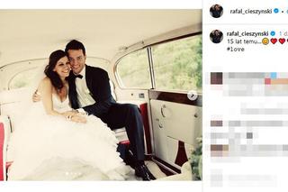  Rafał Cieszyński i Alżbeta Leńska w 15 rocznice ślubu pokazali archiwalne zdjęcia