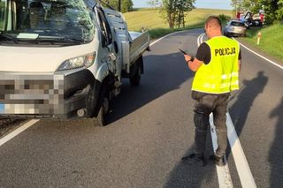 170 świń na drodze. To efekt wypadku drogowego pod Bytowem [ZDJĘCIA]