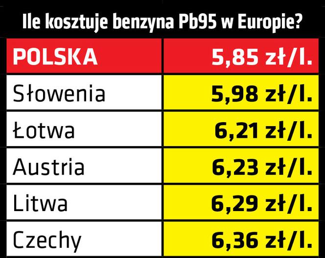 Ile benzyny możemy kupić za polską pensję?