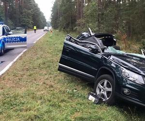 Drzewo spadło na volkswagena. Turysta z Krakowa utknął w aucie