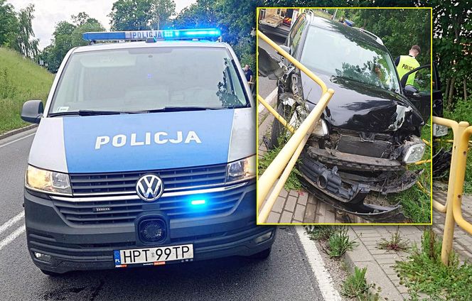 Zasłabł za kierownicą i wjechał w barierki! Dramatyczna walka o życie kierowcy