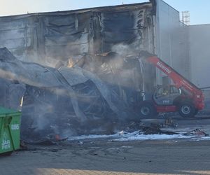 Pożar hali w Natolinie