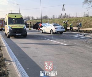 21.03.2025 - wypadek na autostradzie A4 pod Wrocławiem