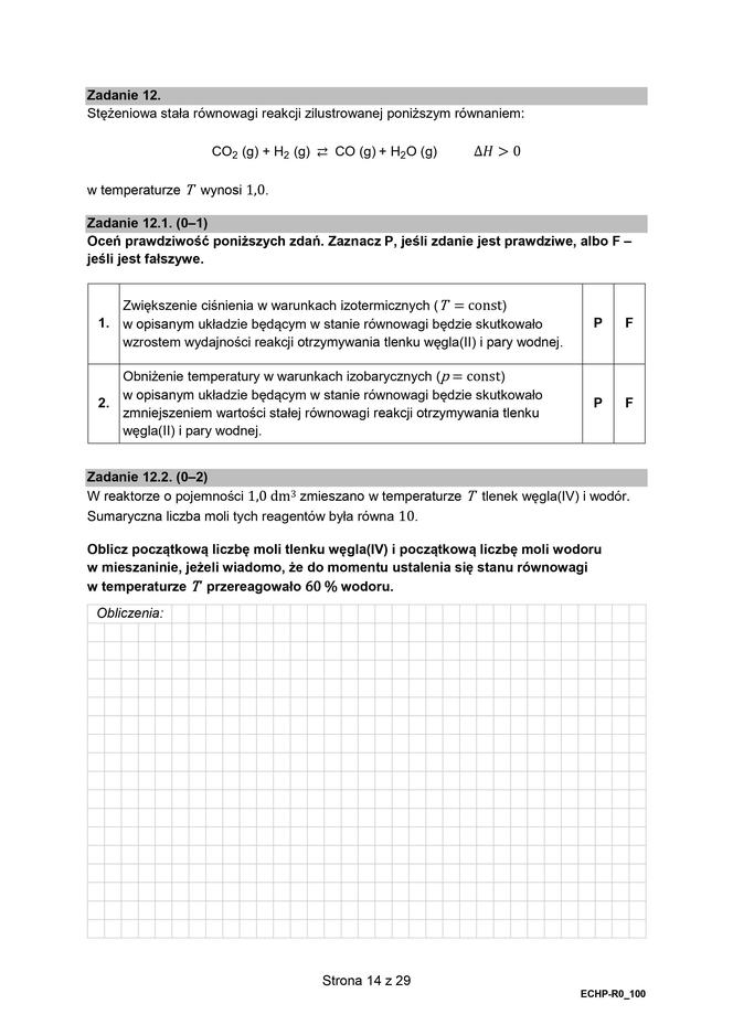 Matura 2024: chemia rozszerzona w formule 2015 - arkusze CKE i sugerowane odpowiedzi