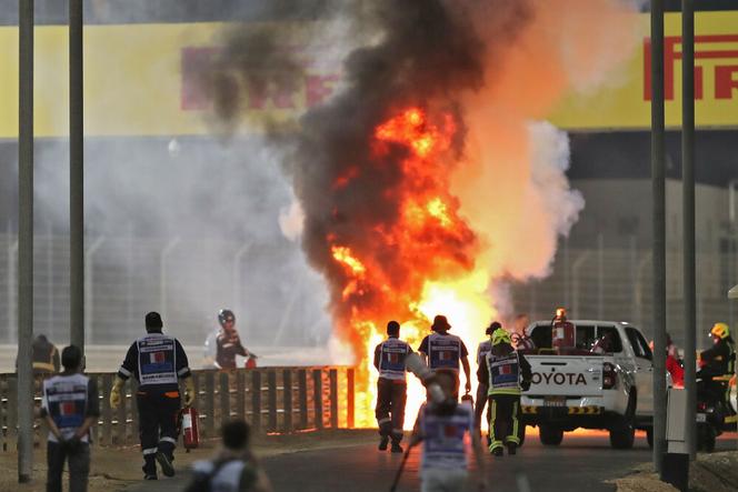 Romain Grosjean - wypadek