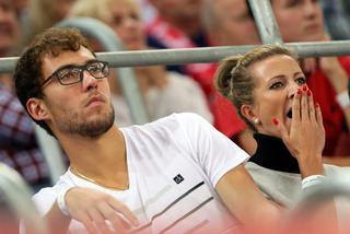 Jerzy Janowicz i Marta Domachowska na meczu siatkarzy