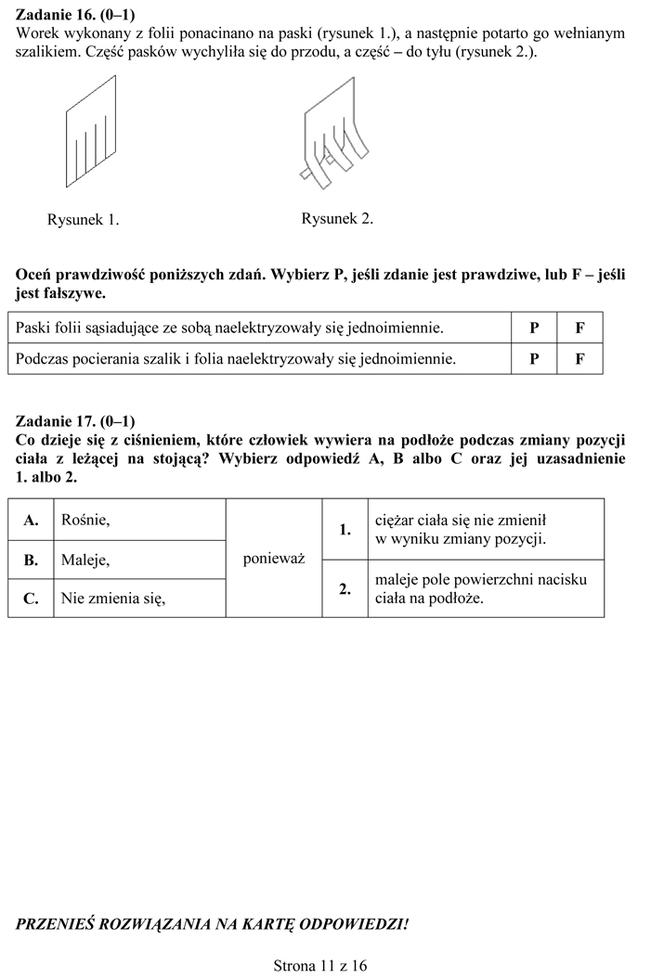 EGZAMIN GIMNAZJALNY 2014 PRZYRODA, BIOLOGIA, GEOGRAFIA: ARKUSZE OFICJALNE Z CKE + ODPOWIEDZI