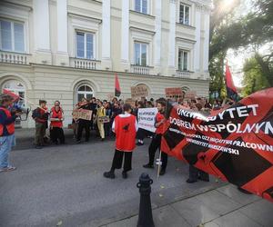 Protest studentów na Uniwersytecie Warszawskim