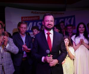 Wieczór wyborczy w sztabie Aleksandra Miszalskiego