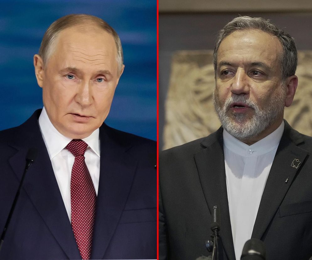 Szef irańskiej dyplomacji Abbas Aragczi i Putin