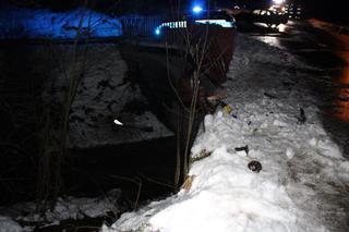 Łosie. Młody kierowca rozbił mercedesa o metalową barierę. Nie żyje 25-letni pasażer