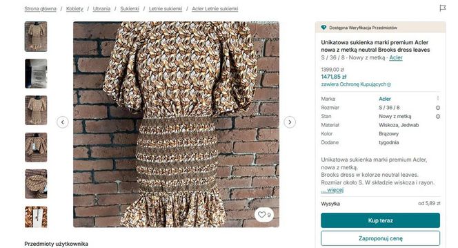 Małgorzata Socha handluje ubraniami 