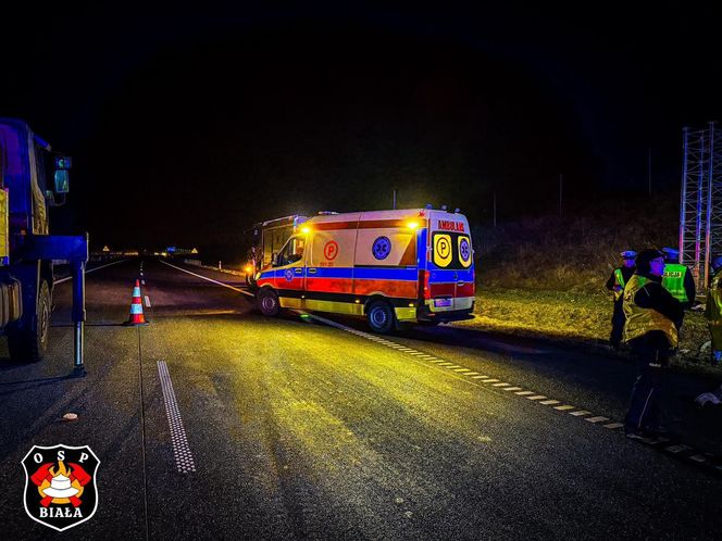 Wypadek na autostradzie A1 w Szarlejce