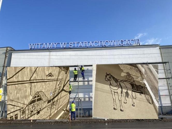 Fragmenty muralu na Biedronce w Starachowicach gotowe. Jak wyglądają? 