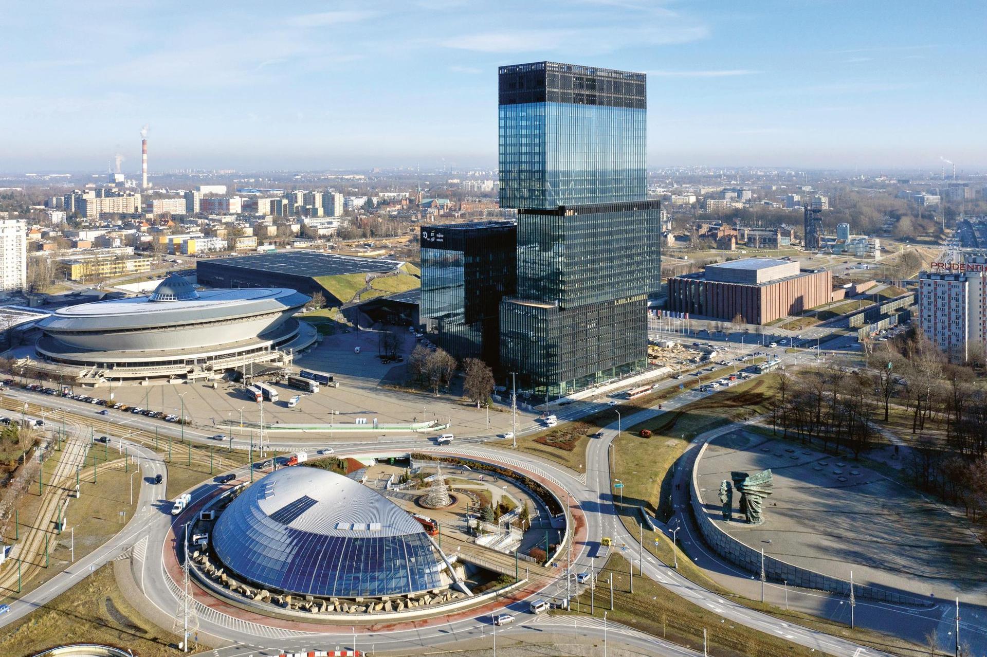 Kompleks .KTW, proj. Medusa Group, zlokalizowany przy rondzie gen. J. Ziętka, gdzie krzyżują się jedne z najważniejszych dróg Katowic – ul. Chorzowska, al. Korfantego oraz al. Roździeńskiego