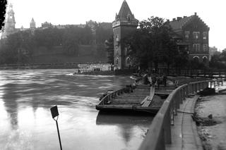 Kraków pod wielką wodą. Po centrum miasta pływały kajaki