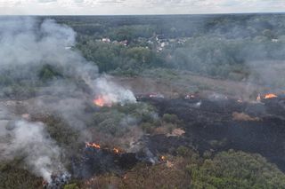 Wołomin: Płonie Natura 2000. Dym widać z wielu kilometrów