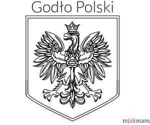 Godło Polski - kolorowanka do druku