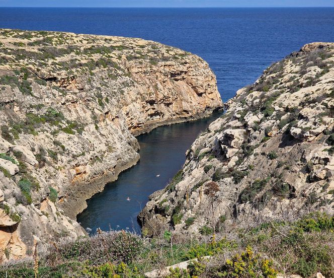 Wied il-Għasri - wąwóz ukryty pomiędzy skałami