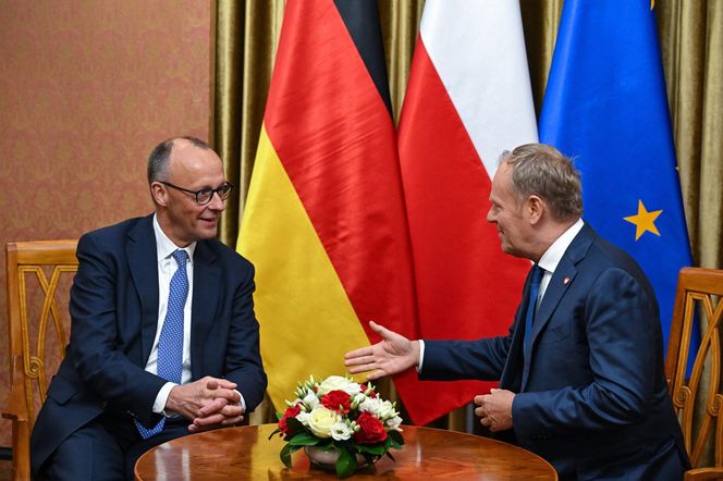 Premier Donald Tusk oraz kanclerz Niemiec Friedrich Merz