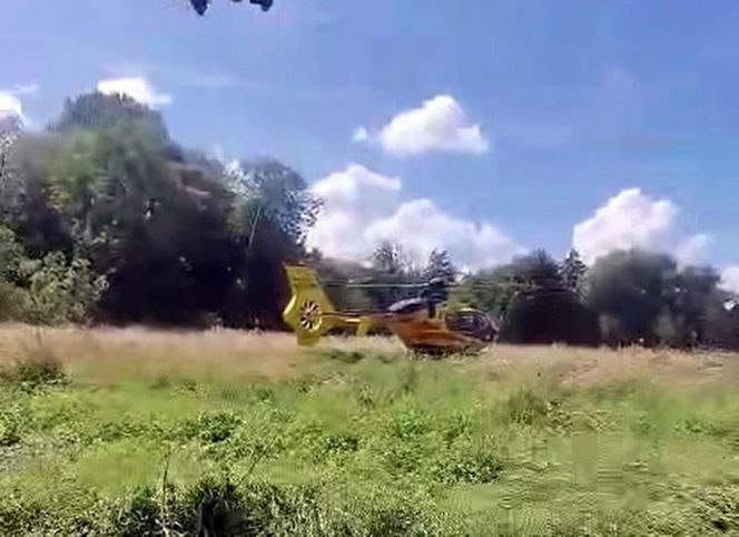 Wypadek motocyklisty na BMW w Puńcowie
