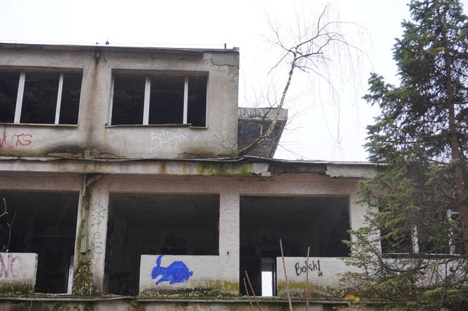 Sanatorium Zdrowie w Orłowie. Zniszczony budynek