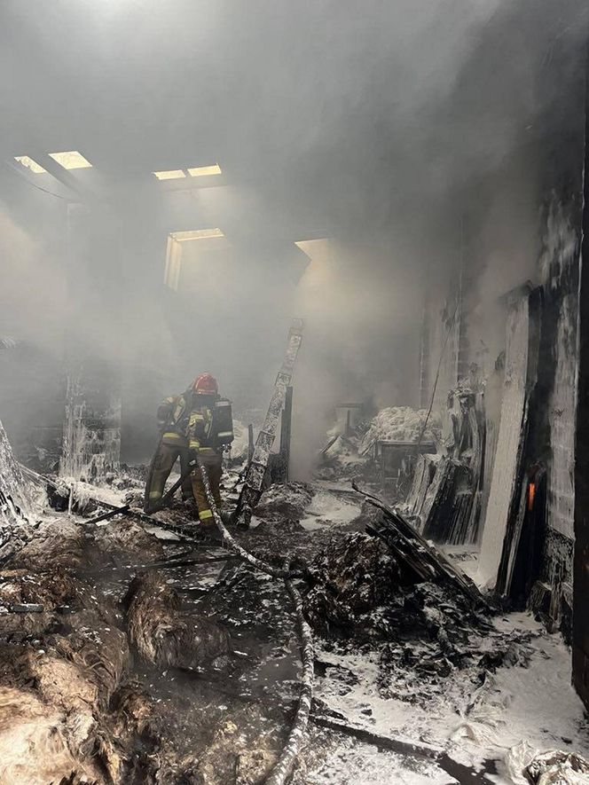  Kolejny pożar hali pod Warszawą! Dym widać było z daleka