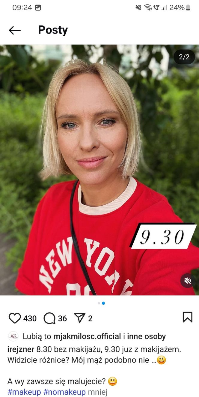 Iwona Rejzner (Dorota z M jak miłość) w makijażu