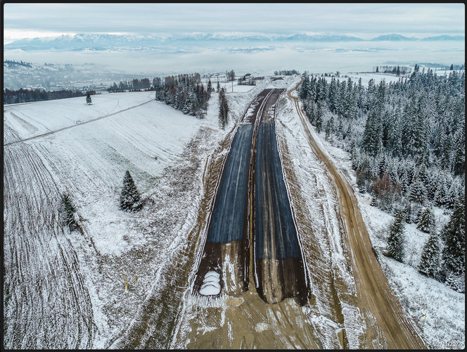 Budowa zakopianki Rdzawka - Nowy Targ  