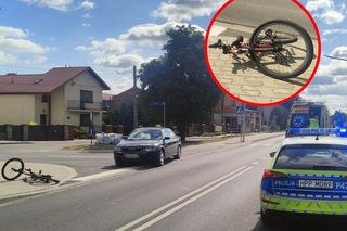Dramat w Myszkowie. 11-letni rowerzysta ranny po zderzeniu z audi