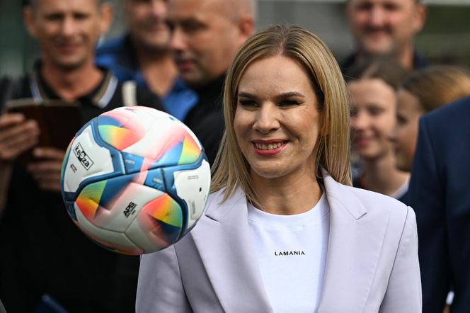 Marta Nawrocka na festiwalu piłki kobiecej