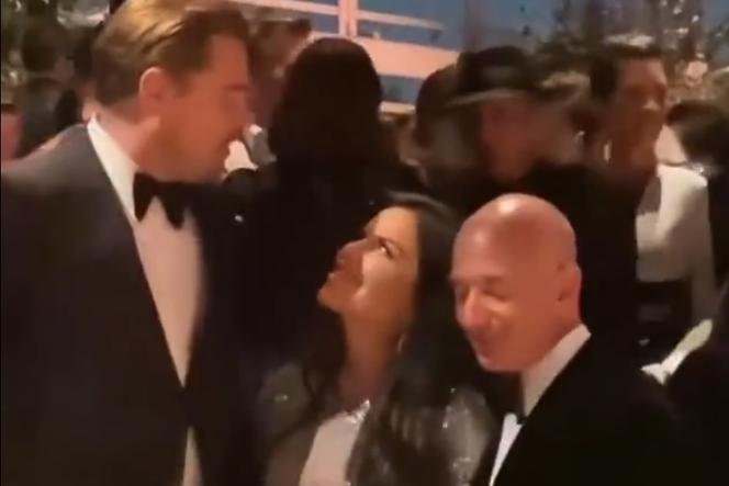 Jeff Bezos i Lauren Sanchez spotkali Leonardo DiCaprio