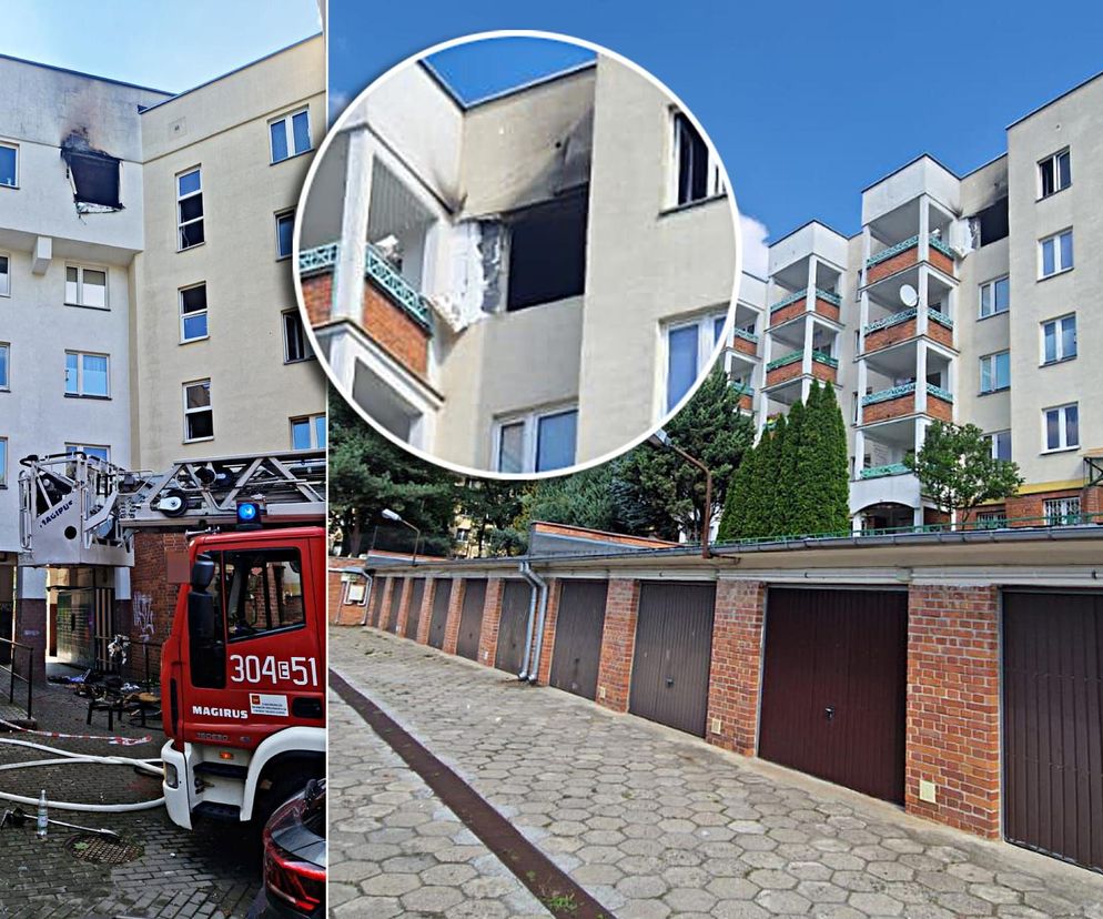 Łódź. Wybuch i pożar w mieszkaniu. 72-letni mieszkaniec usłyszał zarzuty [ZDJĘCIA].