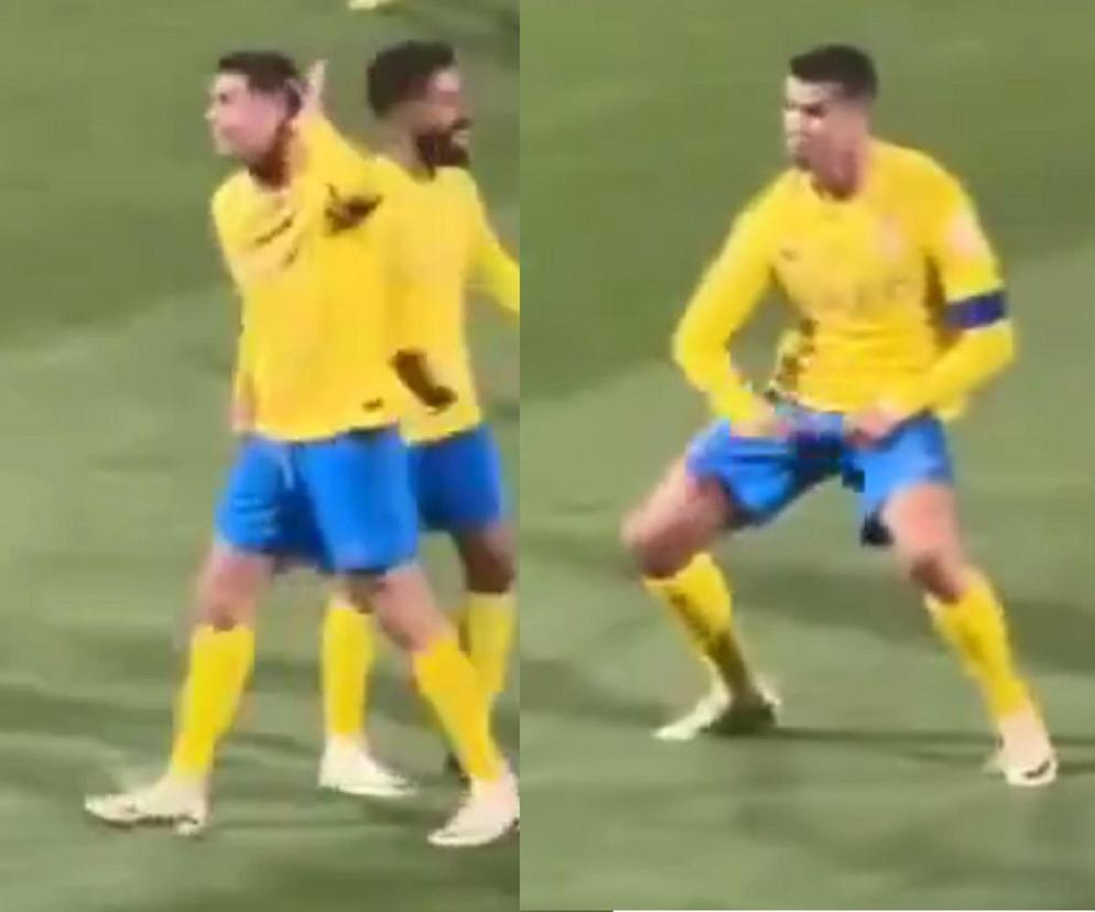 Piłka nożna Ronaldo, liga saudyjska, gest