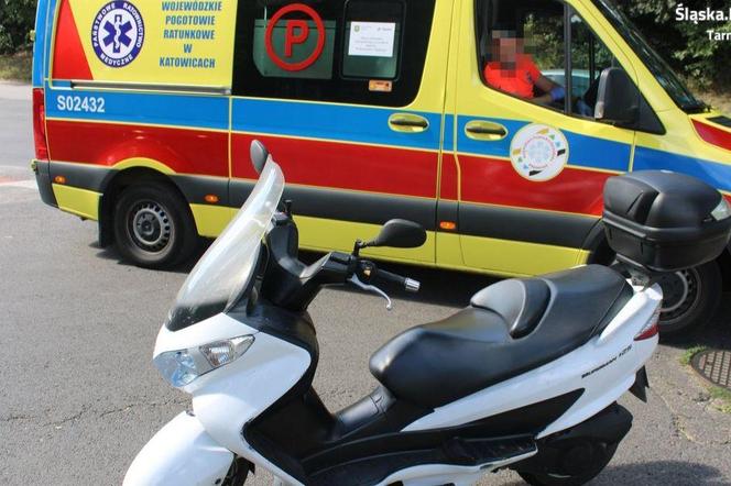 Wypadek w Tarnowskich Górach. 48-letni motocyklista w szpitalu, a sprawca odjechał z miejsca zdarzenia